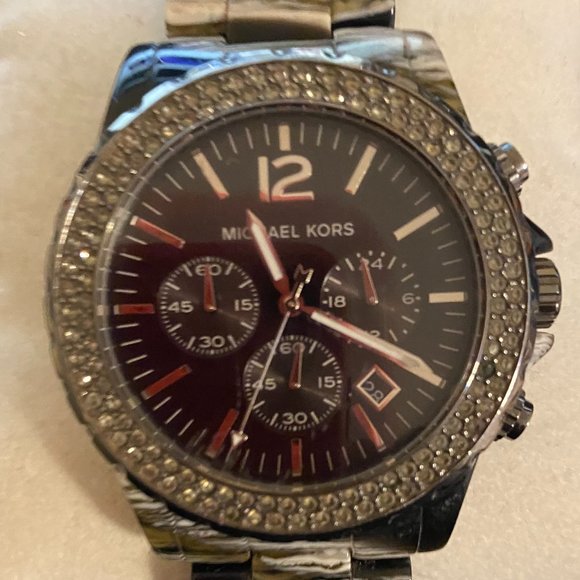 MICHAEL KORS Madison Chronograph Zebra-print Acetate Ladies Watch